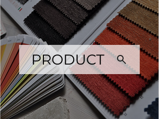 Image with product in the middle and materials